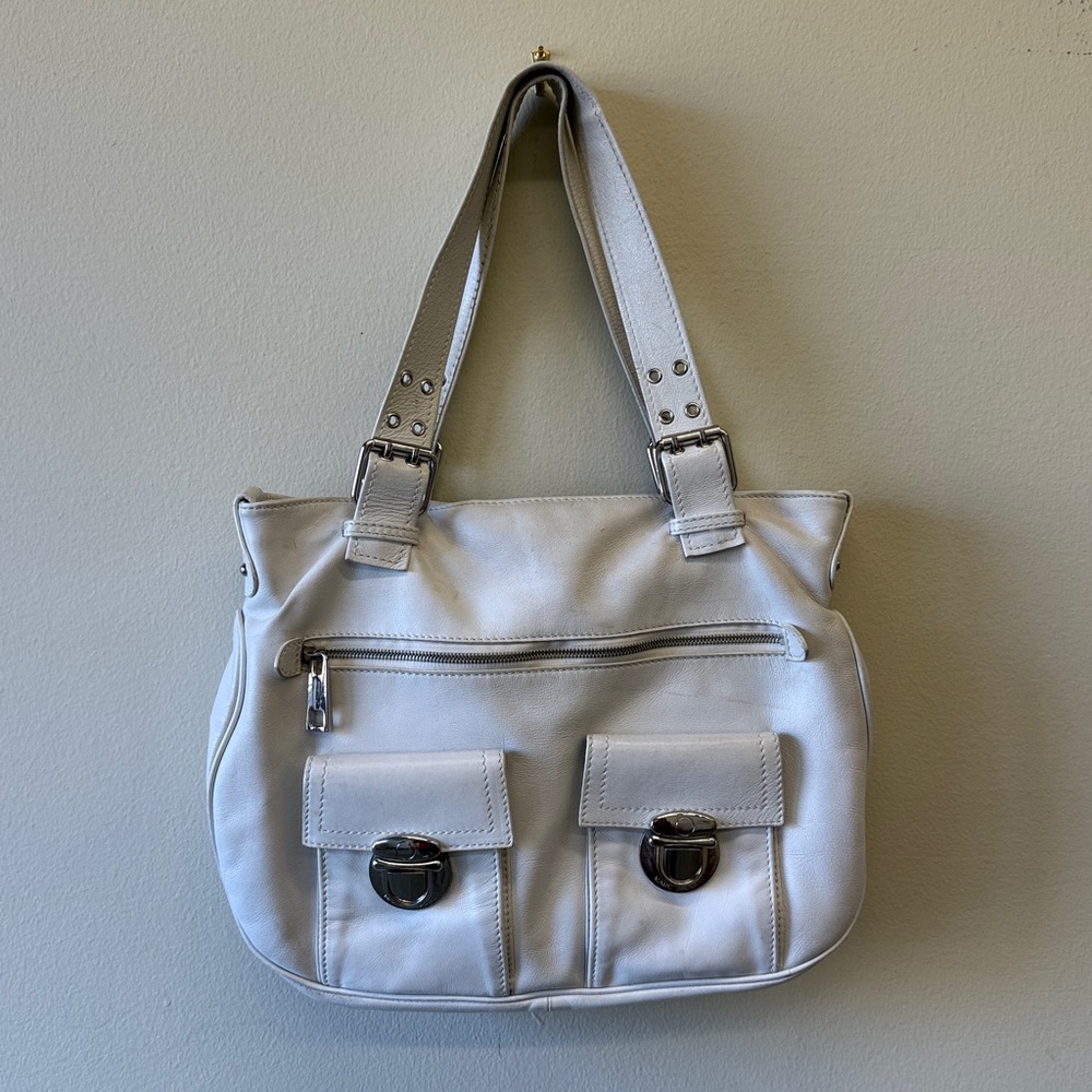 Marc Jacobs Off White Leather Tote - Made in Italy